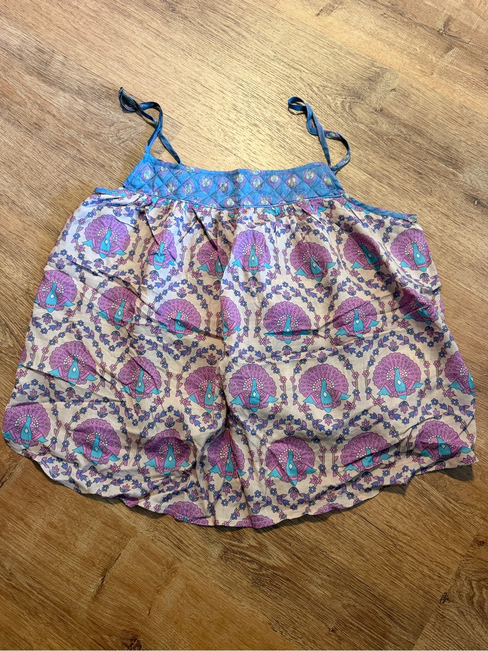 Spell Peacock Print Cami Top Boho Smocked Spaghetti Strap Tank - Picture 5 of 14